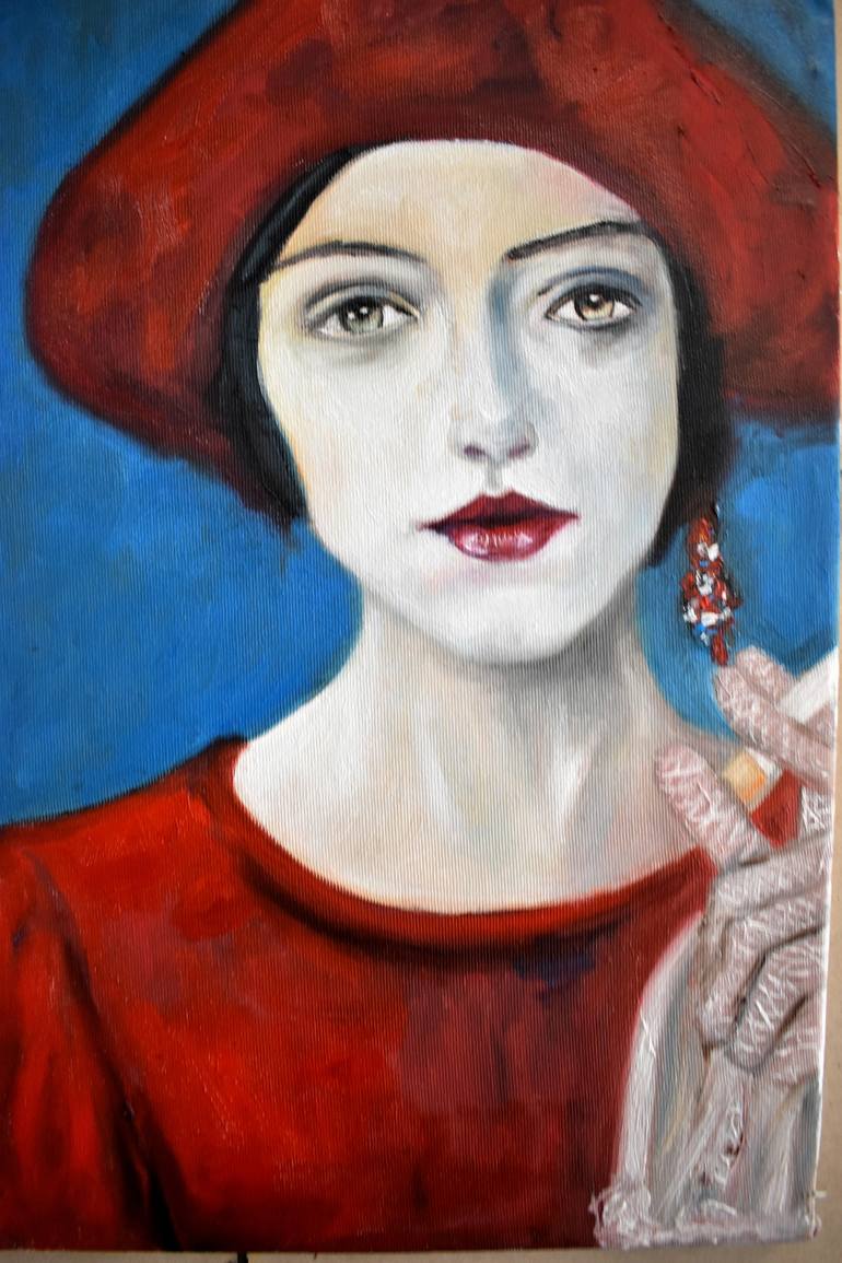Original Expressionism Women Painting by Roberto Gutiérrez Currás