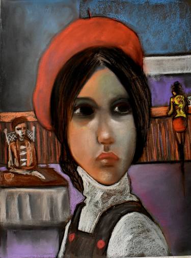 Original Expressionism Women Paintings by Roberto Gutiérrez Currás