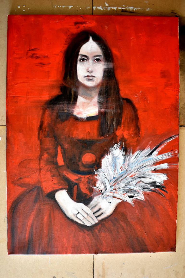 Original Expressionism Women Painting by Roberto Gutiérrez Currás