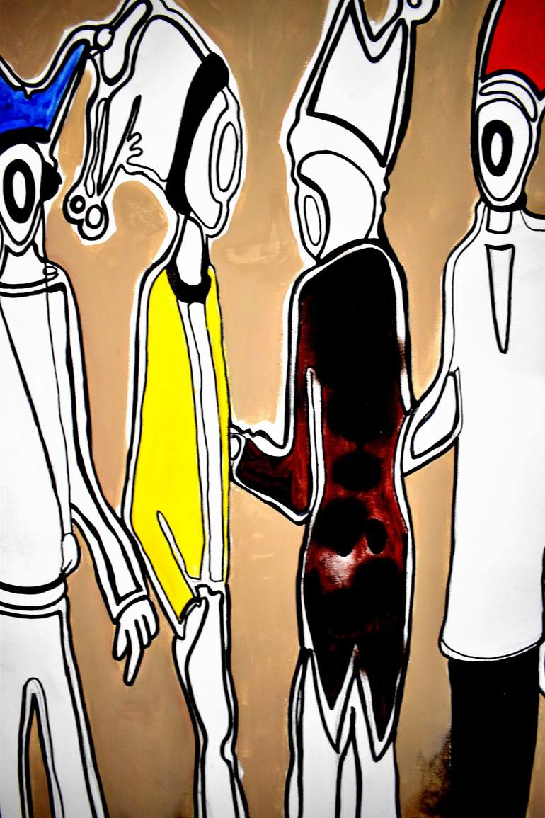 Original Pop Art World Culture Painting by Roberto Gutiérrez Currás