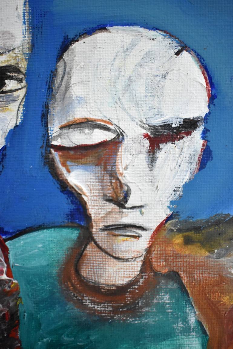 Original Expressionism People Painting by Roberto Gutiérrez Currás