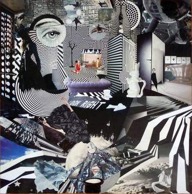 Original Photorealism Geometric Collage by Ossa Haddas