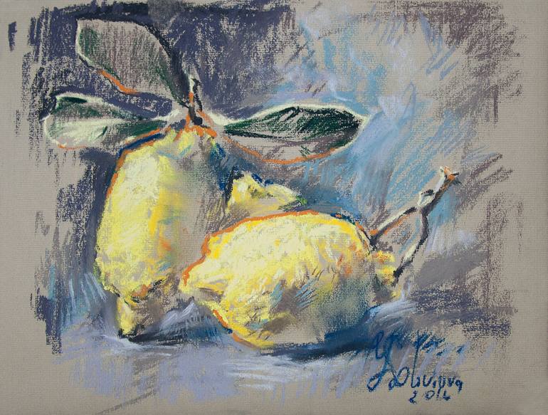 Lemons #1 Plant kingdom. Drawing by Daria Yablon-Soloviova | Saatchi Art