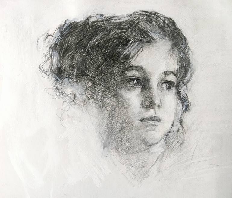 My Daughter Drawing by Daria Yablon-Soloviova | Saatchi Art