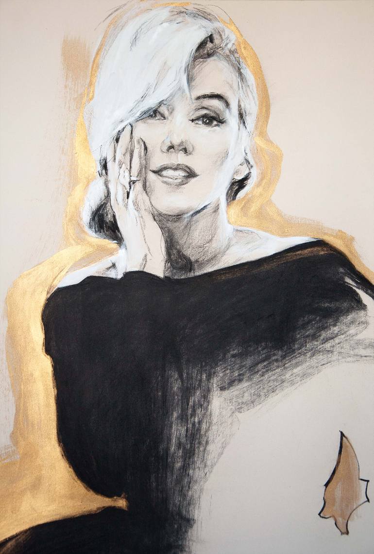 Original Art Deco Pop Culture/Celebrity Drawing by Daria Yablon-Soloviova