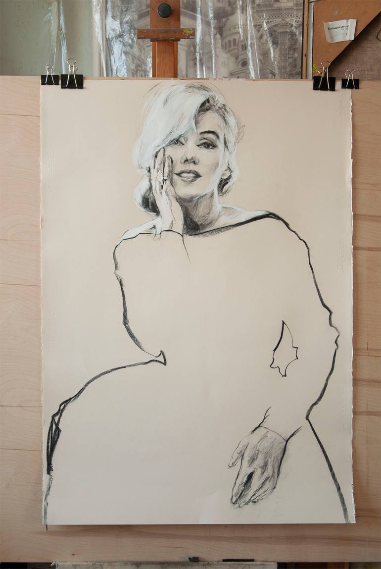 Original Art Deco Pop Culture/Celebrity Drawing by Daria Yablon-Soloviova