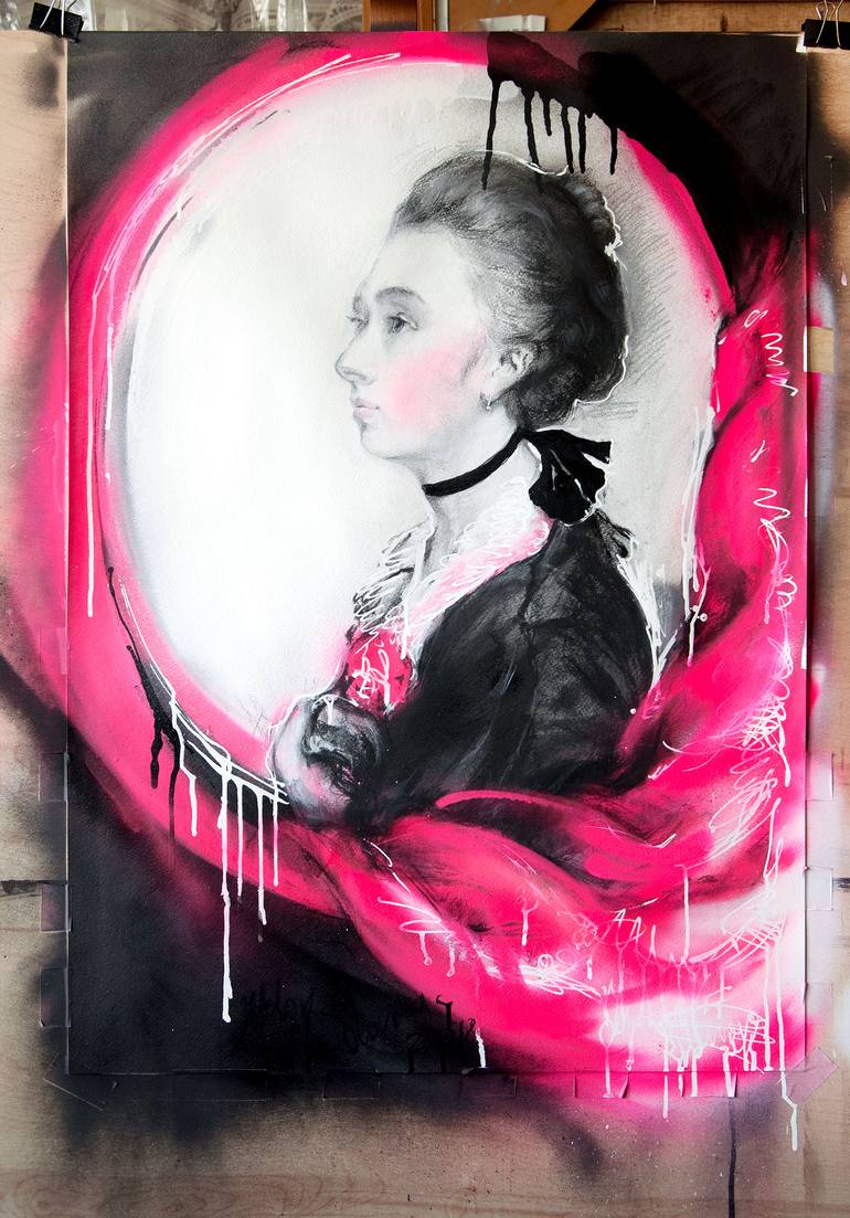 Original Figurative Graffiti Painting by Daria Yablon-Soloviova