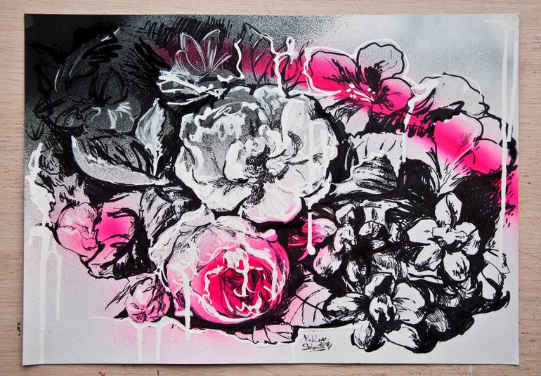 Original Figurative Graffiti Painting by Daria Yablon-Soloviova