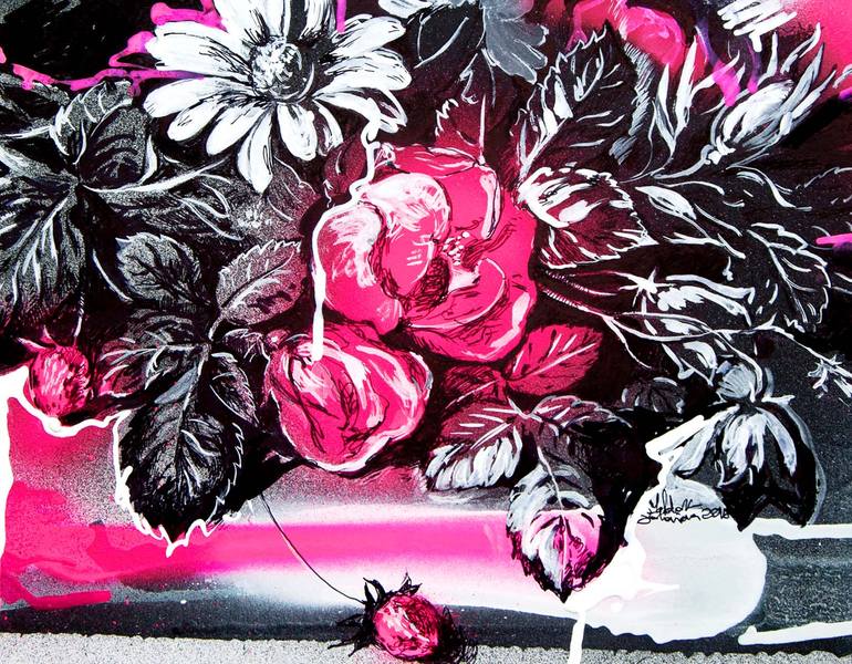 Original Expressionism Graffiti Painting by Daria Yablon-Soloviova