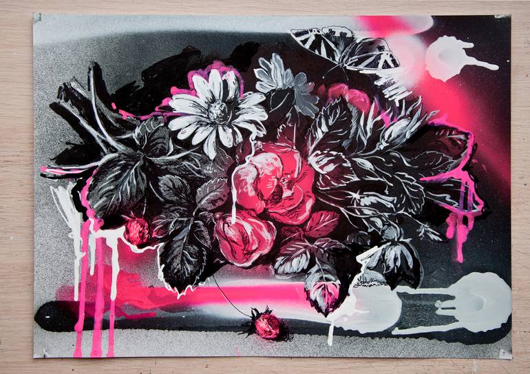 Original Expressionism Graffiti Painting by Daria Yablon-Soloviova