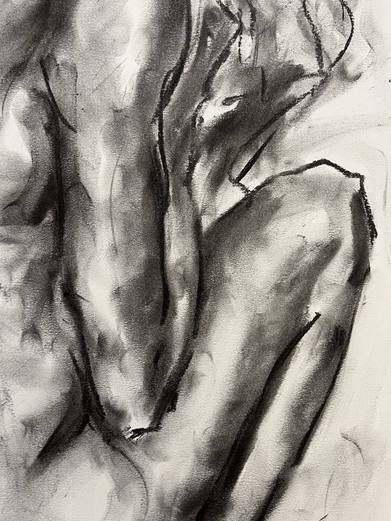 Original Impressionism Nude Drawing by James Shipton