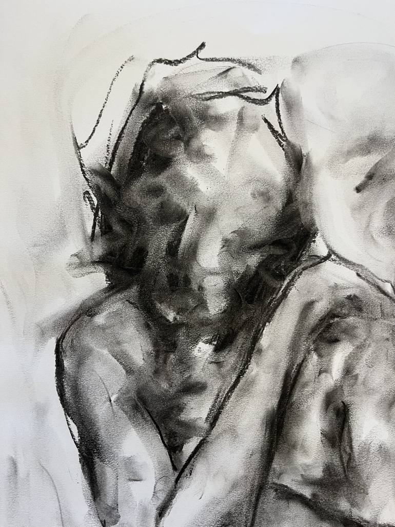 Original Impressionism Nude Drawing by James Shipton