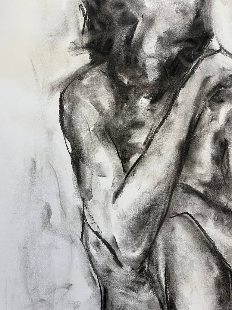 Original Impressionism Nude Drawing by James Shipton