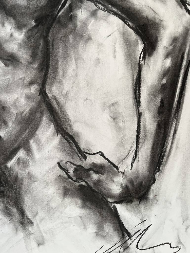 Original Impressionism Nude Drawing by James Shipton