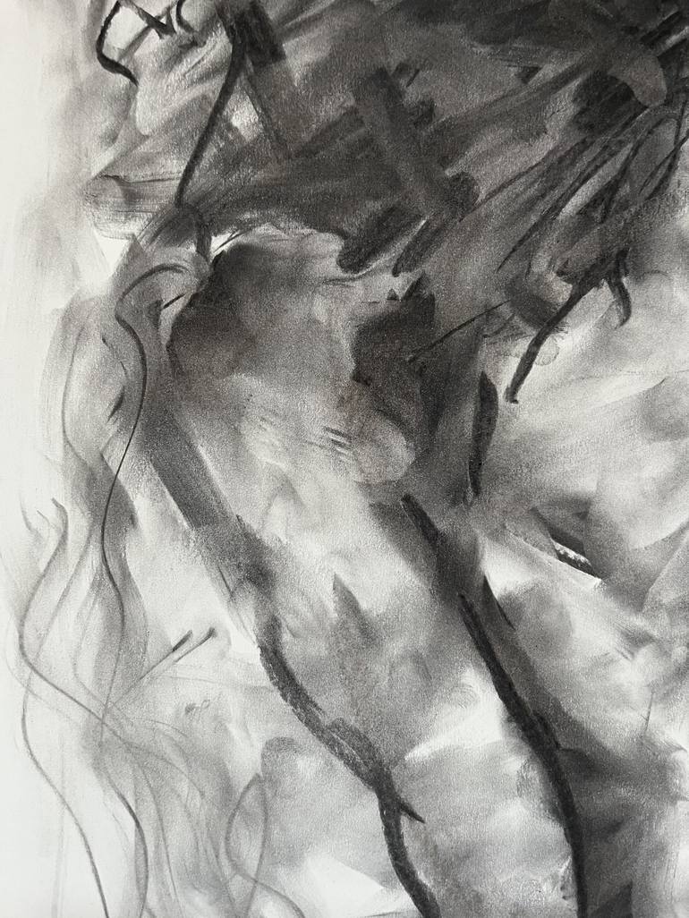 Original Impressionism Nude Drawing by James Shipton