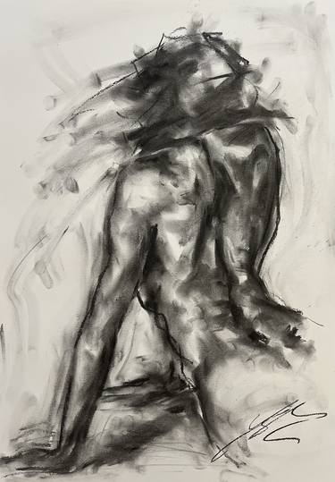 Original Impressionism Nude Drawings by James Shipton