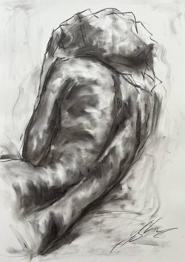 Original Impressionism Nude Drawings by James Shipton