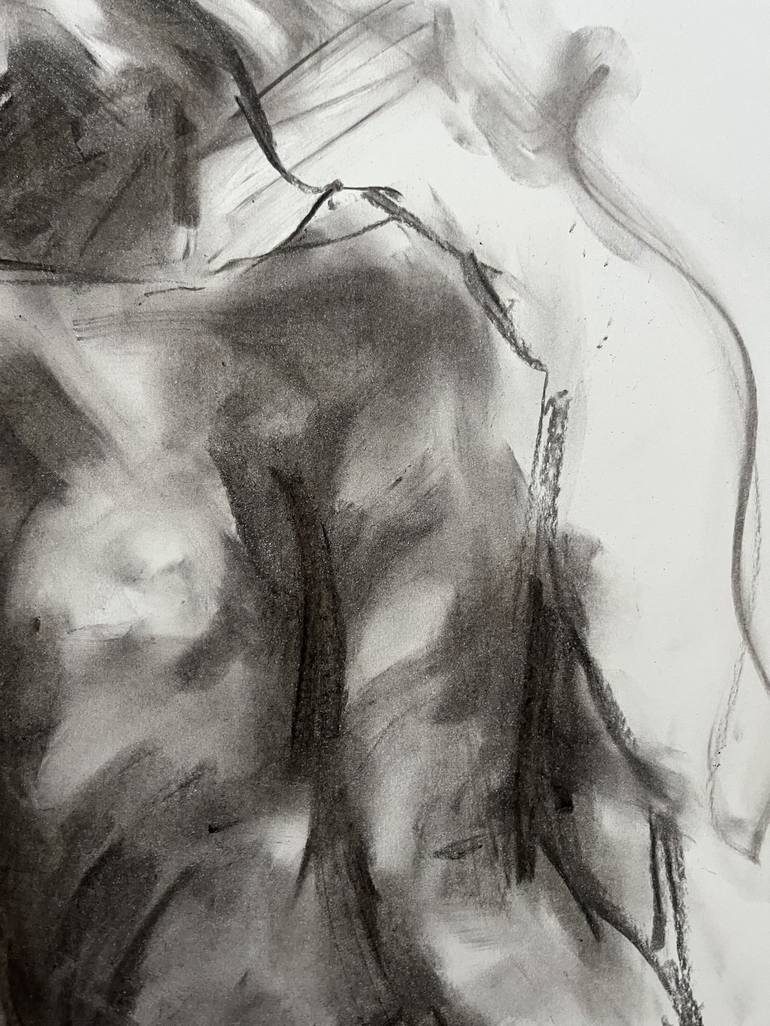 Original Impressionism Nude Drawing by James Shipton