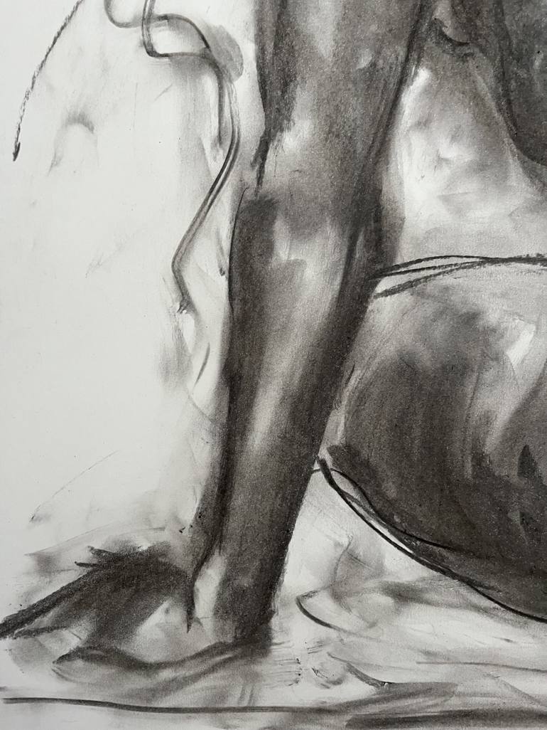 Original Impressionism Nude Drawing by James Shipton