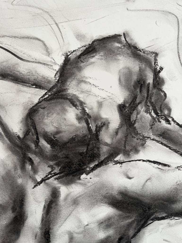 Original Impressionism Nude Drawing by James Shipton