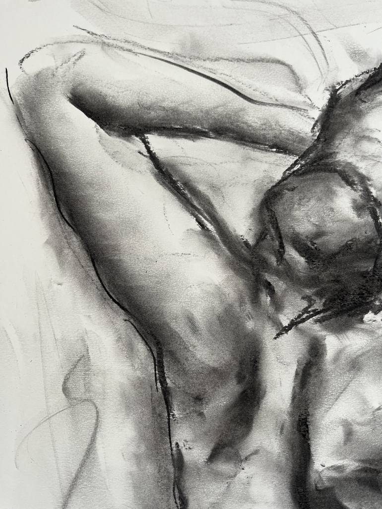 Original Impressionism Nude Drawing by James Shipton