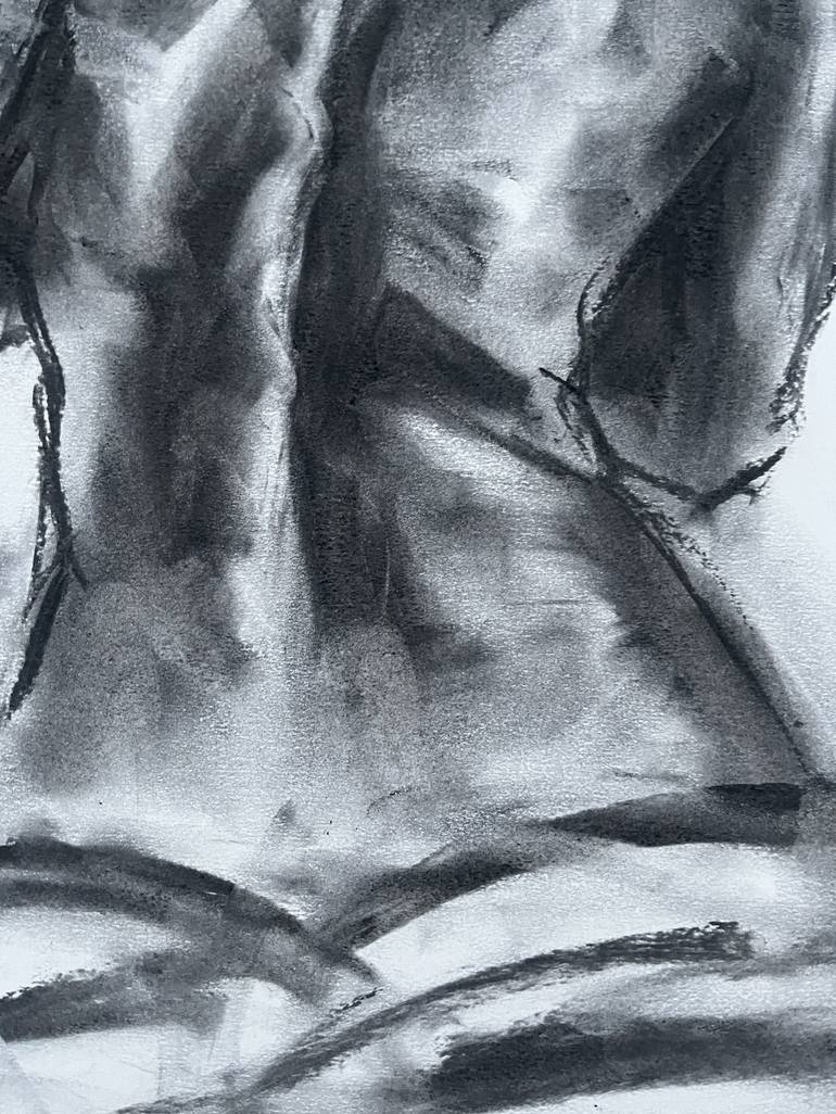 Original Impressionism Nude Drawing by James Shipton