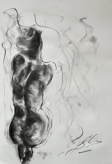 Original Impressionism Nude Drawings by James Shipton