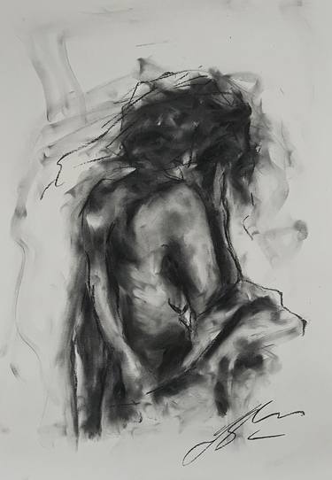 Original Impressionism Nude Drawings by James Shipton