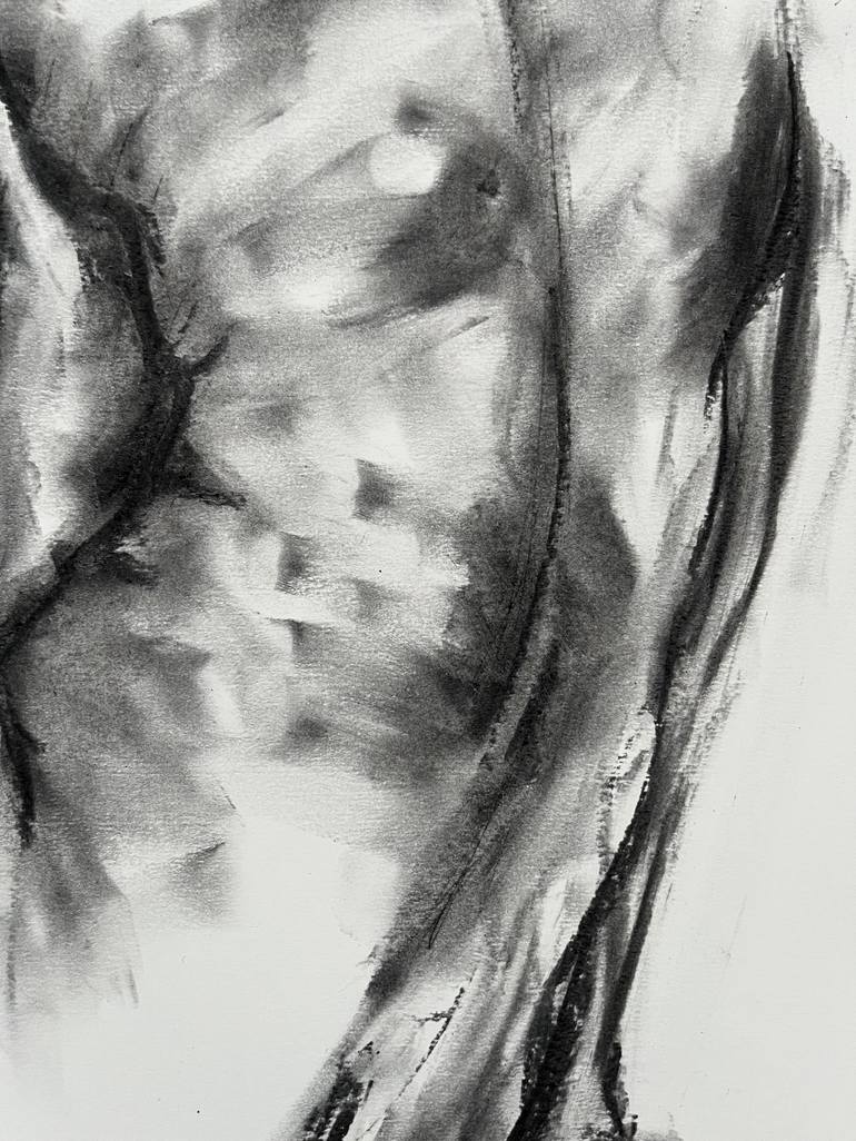 Original Impressionism Nude Drawing by James Shipton