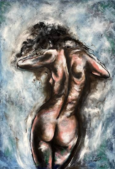 Original Impressionism Nude Painting by James Shipton