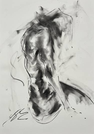 Original Impressionism Nude Drawings by James Shipton