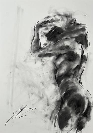 Original Impressionism Nude Drawings by James Shipton