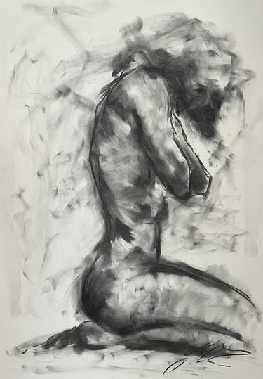 Original Impressionism Nude Drawings by James Shipton