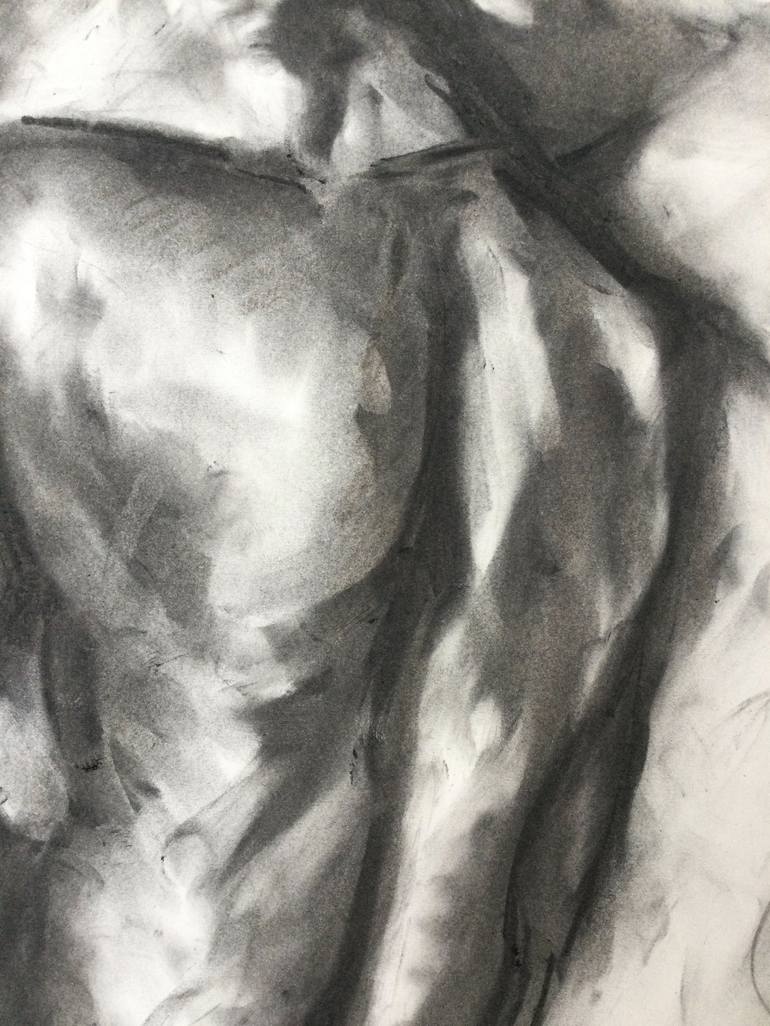 Original Impressionism Nude Drawing by James Shipton