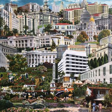 Original Pop Art Cities Collage by Tofu St John