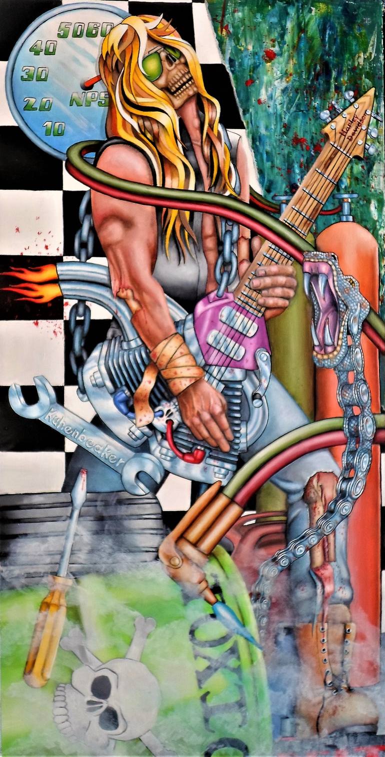 One Night in the Garage Painting by John Kuhenbeaker | Saatchi Art