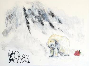 Encounter on Svalbard. POLAR BEAR MEETS STRAWBERRY. thumb