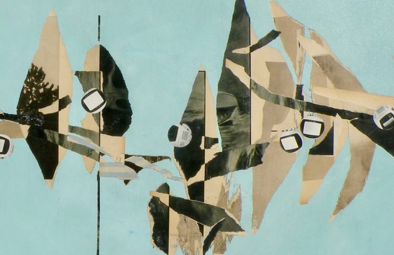 Original Abstract Aerial Collage by Marian Williams
