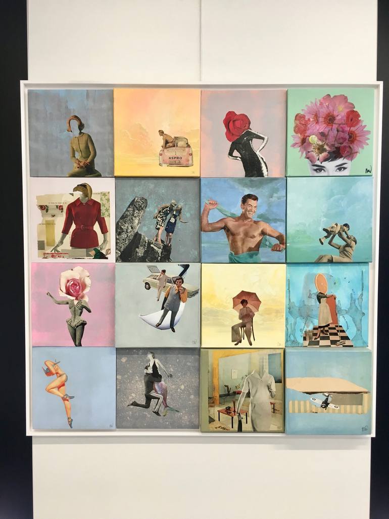 Original Figurative Celebrity Collage by Marian Williams