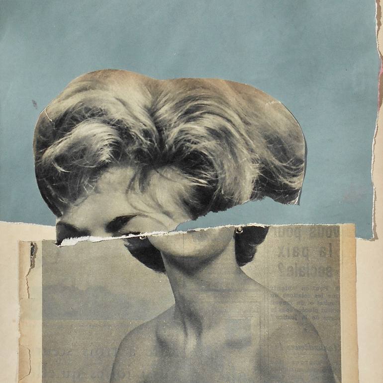 Original Dada Portrait Collage by Marian Williams