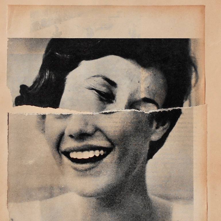 Original Dada Portrait Collage by Marian Williams