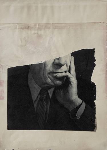 Original Dada Portrait Collage by Marian Williams