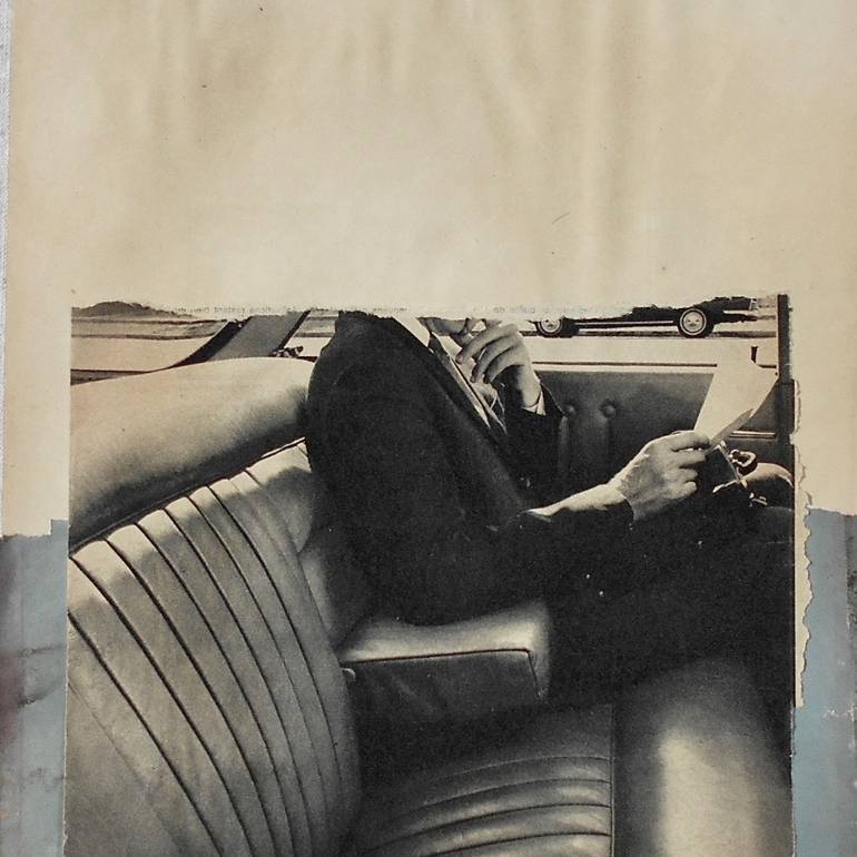 Original Dada Men Collage by Marian Williams