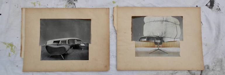 Original Dada Car Collage by Marian Williams