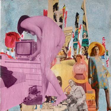 Original Dada Nude Collage by Marian Williams