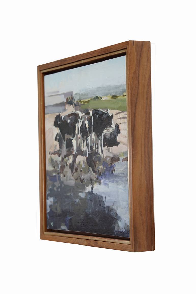 Original Cows Painting by Mark Crenshaw