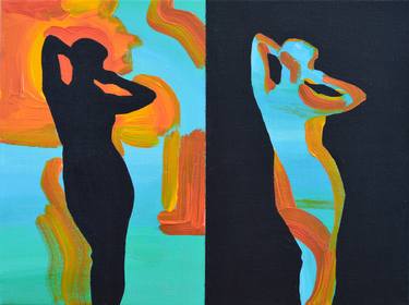 Original Abstract Women Paintings by Gerrie Krüger