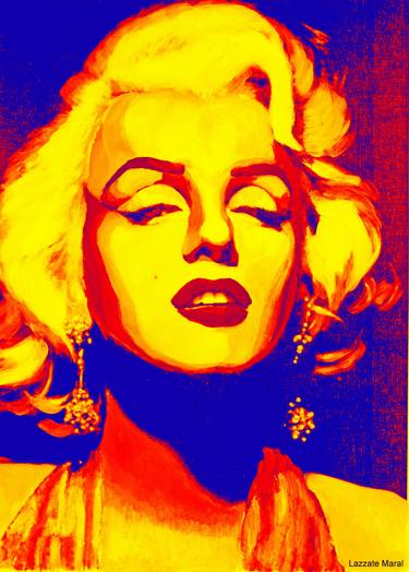 Original Pop Art Pop Culture/Celebrity Mixed Media by Lazzate Maral