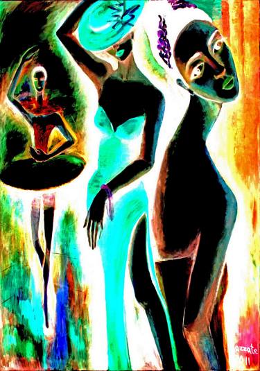 Print of Figurative Fashion Mixed Media by Lazzate Maral