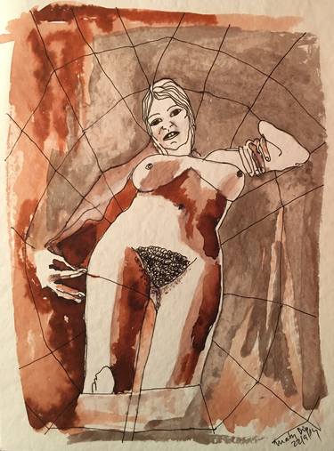 Original Dada Women Drawings by Maty Dio